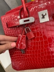 Сумка женская Birkin 30 Lisse Porosus PHW Hermes Артикул LUX-103889. Вид 7
