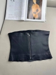 Кожаный топ Balmain Артикул LUX-104131. Вид 4