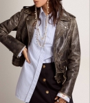 Кожаная куртка Golden Goose  Артикул LUX-104135. Вид 1
