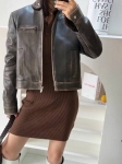 Кожаная куртка  Miu Miu Артикул LUX-105320. Вид 1