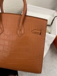 Сумка женская Birkin, 25  Crocodile Niloticus Mat Hermes Артикул LUX-105519. Вид 3