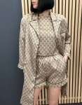 Рубашка из шелка с принтом GG SUPREME Gucci Артикул LUX-105869. Вид 1