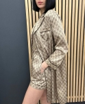 Рубашка из шелка с принтом GG SUPREME Gucci Артикул LUX-105869. Вид 3