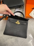 Сумка женская  Kelly, 25 cm, PHW MATTE NILOTICUS Hermes Артикул LUX-106609. Вид 3