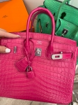 Сумка женская  Birkin , 25 cm, PHW MATTE NILOTICUS Hermes Артикул LUX-106725. Вид 6