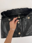 Кожаная юбка  Balmain Артикул LUX-109063. Вид 6