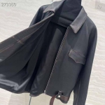 Кожаный бомбер Prada Артикул LUX-109781. Вид 3