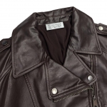 Кожаная куртка  Brunello Cucinelli Артикул LUX-110727. Вид 4