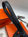 Ремень из натуральной кожи крокодила Hermes Артикул LUX-112673. Вид 2