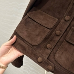 Замшевая куртка Celine Артикул LUX-116381. Вид 2