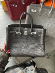 Сумка женская Birkin, 25, PHW Crocodile Porosus Hermes Артикул LUX-116922. Вид 1