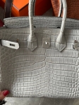 Сумка женская Birkin, 25, PHW Crocodile Porosus Hermes Артикул LUX-116921. Вид 2