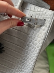 Сумка женская Birkin, 25, PHW Crocodile Porosus Hermes Артикул LUX-116921. Вид 4