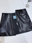 Кожаная юбка  Prada Артикул LUX-117612. Вид 2