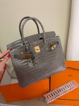 Сумка женская Birkin, 30, GHW Crocodile Porosus Hermes Артикул LUX-118255. Вид 1