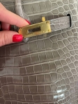 Сумка женская Birkin, 30, GHW Crocodile Porosus Hermes Артикул LUX-118255. Вид 3