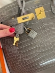 Сумка женская Birkin, 30, GHW Crocodile Porosus Hermes Артикул LUX-118255. Вид 5
