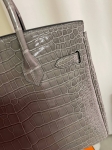 Сумка женская Birkin, 30, GHW Crocodile Porosus Hermes Артикул LUX-118255. Вид 7