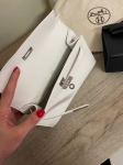 Сумка женская Kelly Pochette Blanc color Hermes Артикул LUX-118588. Вид 4