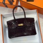 Сумка женская Birkin Shoulder Light 29 GHW Crocodile Porosus Hermes Артикул LUX-122608. Вид 2