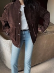 Замшевая куртка Yves Saint Laurent Артикул LUX-124894. Вид 1