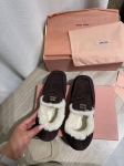 Меховые мокасины  Miu Miu Артикул LUX-126490. Вид 1