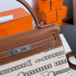 Сумка женская  Kelly, 28, PHW  swift leather Hermes Артикул LUX-128294. Вид 2