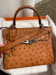 Сумка женская Kelly , 25 cm Ostrich GHW Hermes Артикул LUX-128500. Вид 2