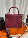 Сумка женская Kelly , 25 cm Ostrich GHW Hermes Артикул LUX-128499. Вид 4