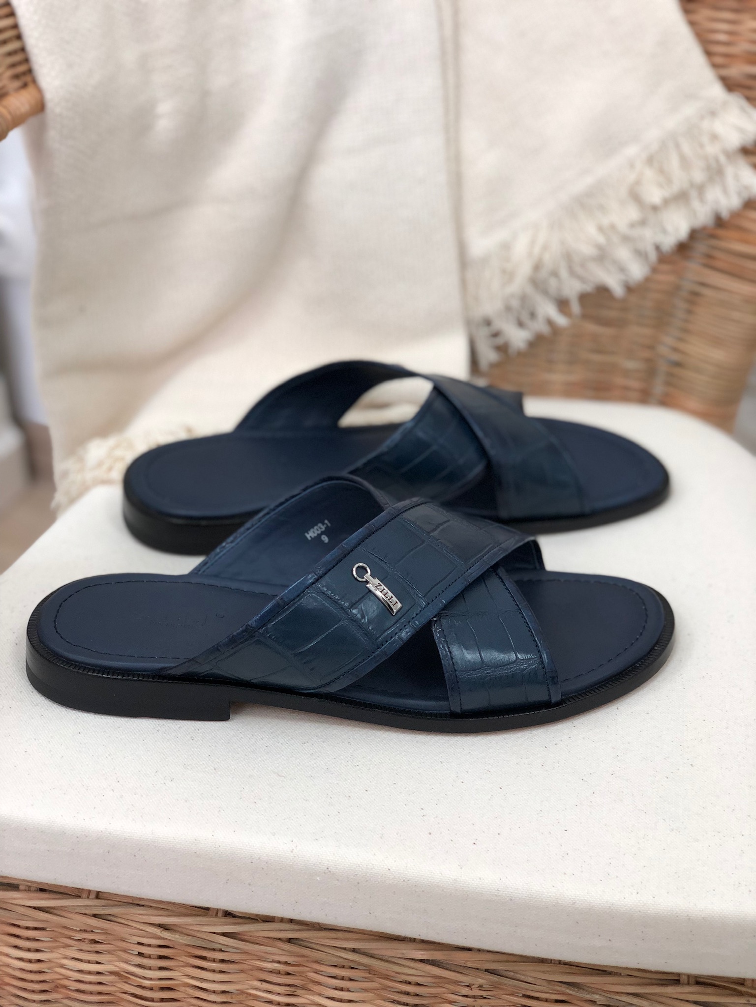 Шлёпанцы мужские Zilli LUX-14821 фото Шлёпанцы мужские Zilli Артикул LUX-14821