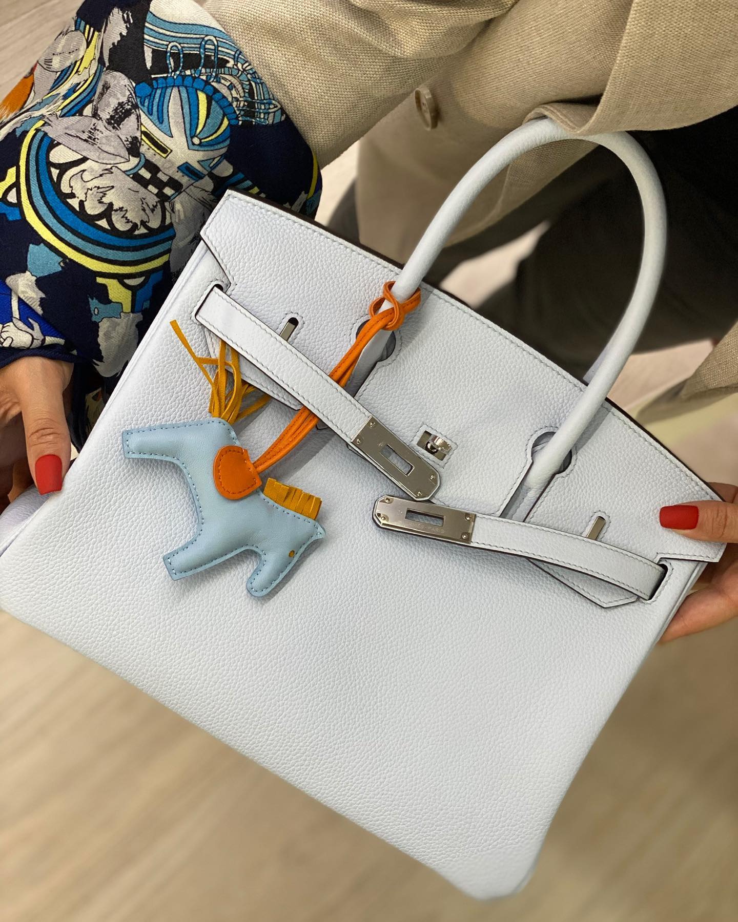 Сумка женская Birkin , color Bleu brume, 30 cm Hermes LUX-36939 фото Сумка женская Birkin , color Bleu brume, 30 cm Hermes Артикул LUX-36939