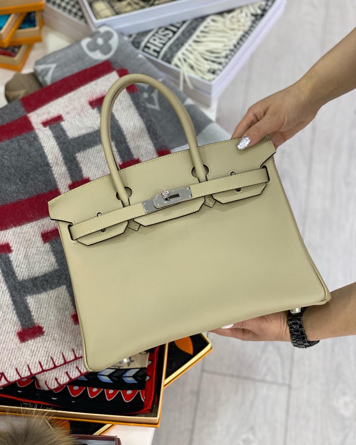 Сумка женская 30 cm, Epsom, Hermes LUX-42068 фото Сумка женская 30 cm, Epsom, Hermes Артикул LUX-42068