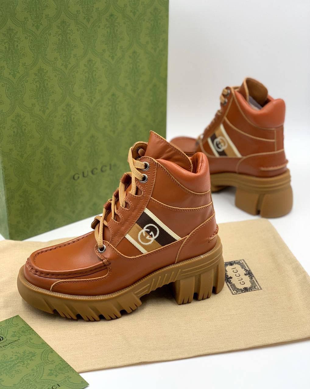 Ботинки Gucci LUX-57783 фото Ботинки Gucci Артикул LUX-57783