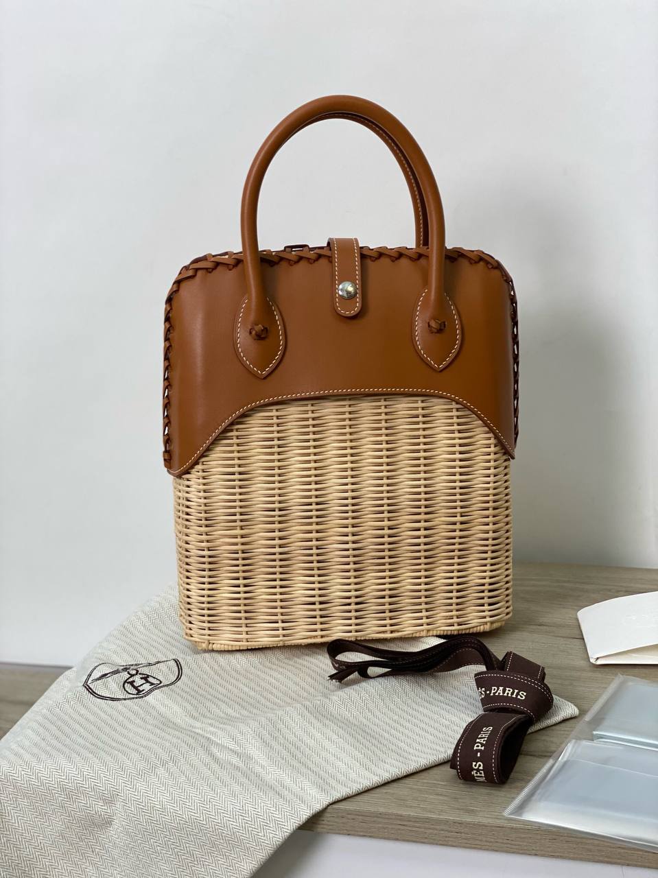 Bolide Picnic Bag Osier Hermes LUX-52760 фото Bolide Picnic Bag Osier Hermes Артикул LUX-52760