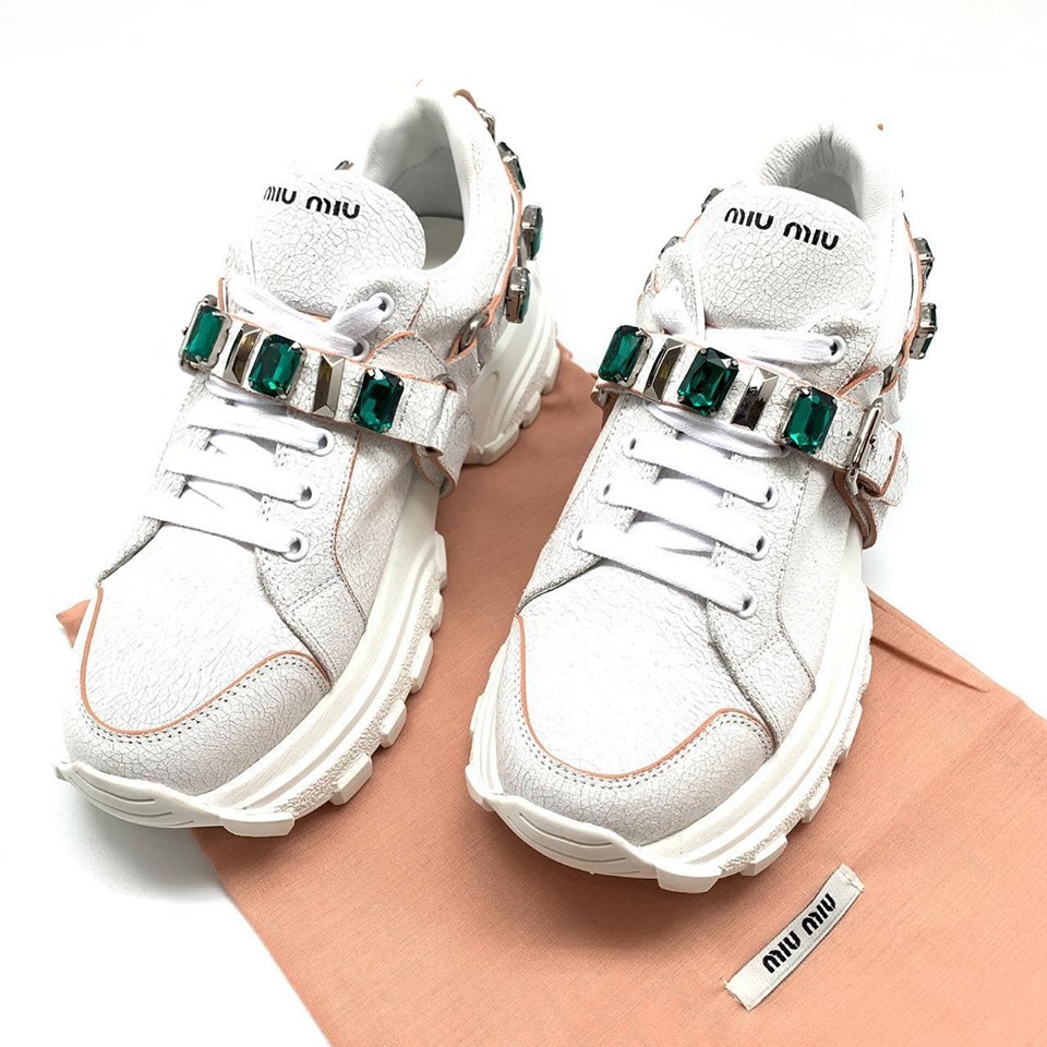 Кроссовки женские Miu Miu LUX-19400 фото Кроссовки женские Miu Miu Артикул LUX-19400