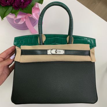 Сумка женская BIRKIN CROC Hermes LUX-15324