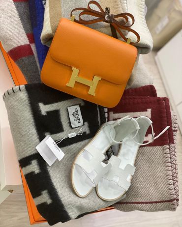 Hermes Conctance 23 cm, Epsom, Color Feu Hermes LUX-36805