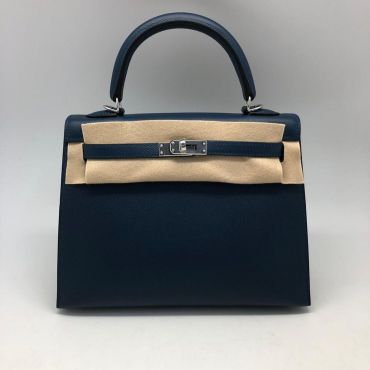 Сумка женская Hermes Kelly 25 cm,Epsom Color Bleu De Prusse Hermes LUX-37275