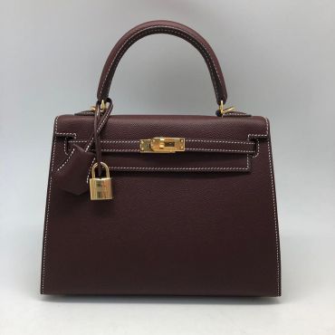Сумка женская Hermes Kelly 25 cm,Epsom Color Rouge H Hermes LUX-37270