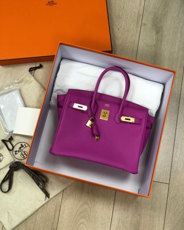  Сумка женская Birkin 30 cm, Rose Pourpre  Epsom Hermes LUX-39071