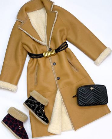 Двусторонняя шуба  LUX-44423