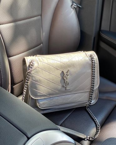 Сумка женская NIKI MEDIUM IN CRINKLED VINTAGE LEATHER Yves Saint Laurent LUX-31069