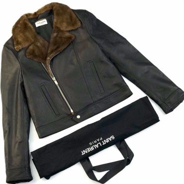 Куртка женская кожаная Yves Saint Laurent LUX-18631