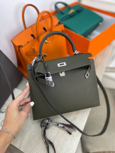 Сумка женская Kelly, 25 cm, Etain color Hermes LUX-57435