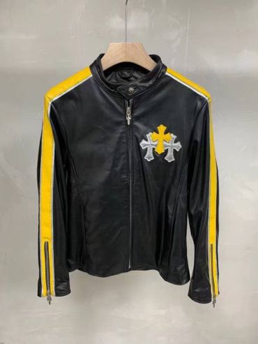 Куртка кожаная  CHROME HEARTS LUX-59156