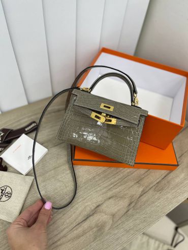 Сумка женская Kelly mini Crocodile Niloticus Lisse Hermes LUX-68612