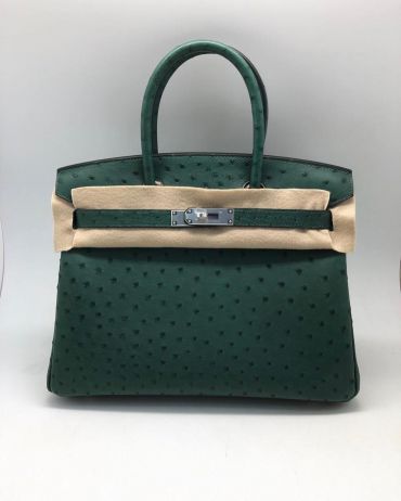  Сумка женская BIRKIN Ostrich GHW, 30 cm Hermes LUX-39956