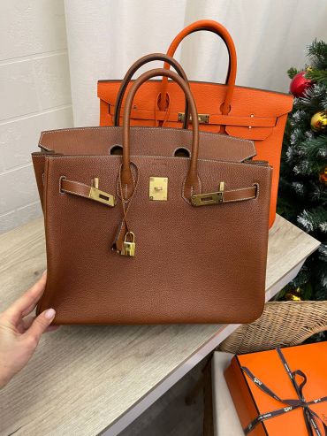 Сумка женская  Birkin, 35, Barenia Faubourg Leather Hermes LUX-101063