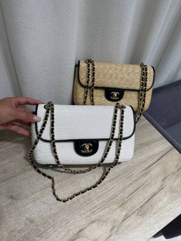 Сумочка из Рафии с отделкой кожи Chanel LUX-124384