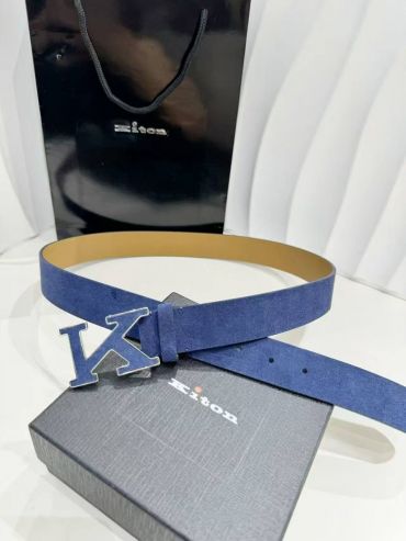Ремень из натуральной замши Kiton LUX-121049